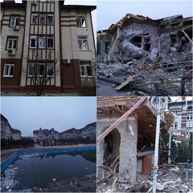 Destrucción en Zaporizhzhia como resultado de ataques con misiles rusos con S-300