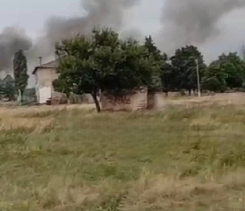Explosions reported at Russian base north to Melitopol