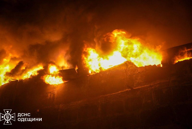 1 person wounded as result of a drone strike at the warehouses in Odesa region