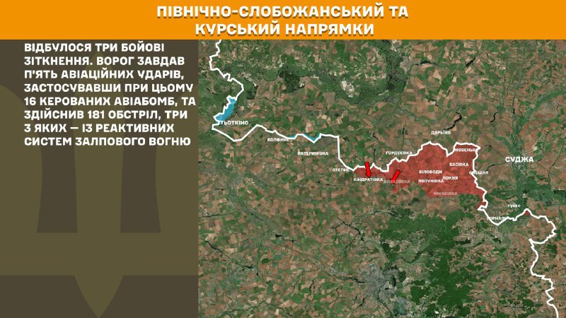At Kursk and North Slobozhansky(Sumy) direction Ukrainian forces have repelled 3 Russian army assaults, - General Staff of Armed Forces of Ukraine reports