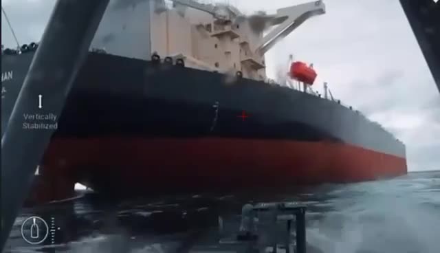 Naval drones Sea Baby operated by Security Service of Ukraine hit Russian shadow fleet tanker Dashan in the Black Sea