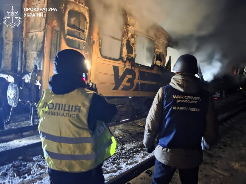 3 person killed as result of a drone strike at the passenger train in Barvynkove of Kharkiv region