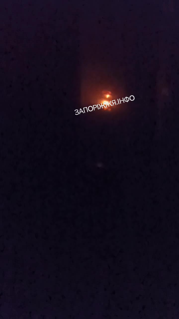 Big fire in Zaporizhzhia as result of a drone strike