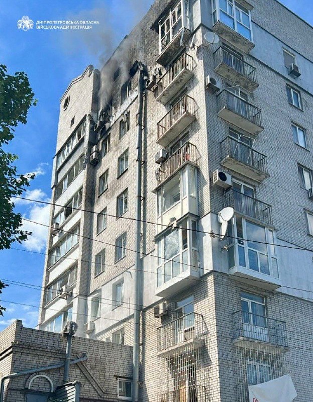 Wohnhaus bei neuem Drohnenangriff in Dnipro beschädigt