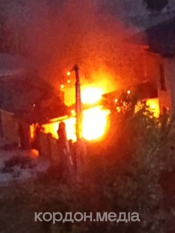 Incendie suite aux explosions à Sumy